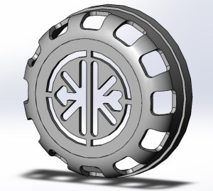 Ontstekingsdeksel grote gaten OPEN gesneden Logo